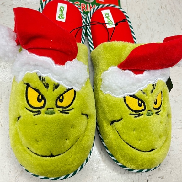 Grinch | Holiday | New Grinch Green Christmas Holiday Slippers Adults ...